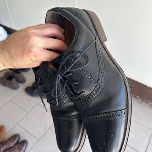 Classic Black Leather Men's Dress Shoes